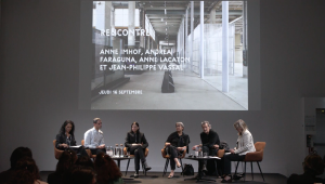 Discussion entre Anne Imhof, Andrea Faraguna, Anne Lacaton et Jean-Philippe Vassal.